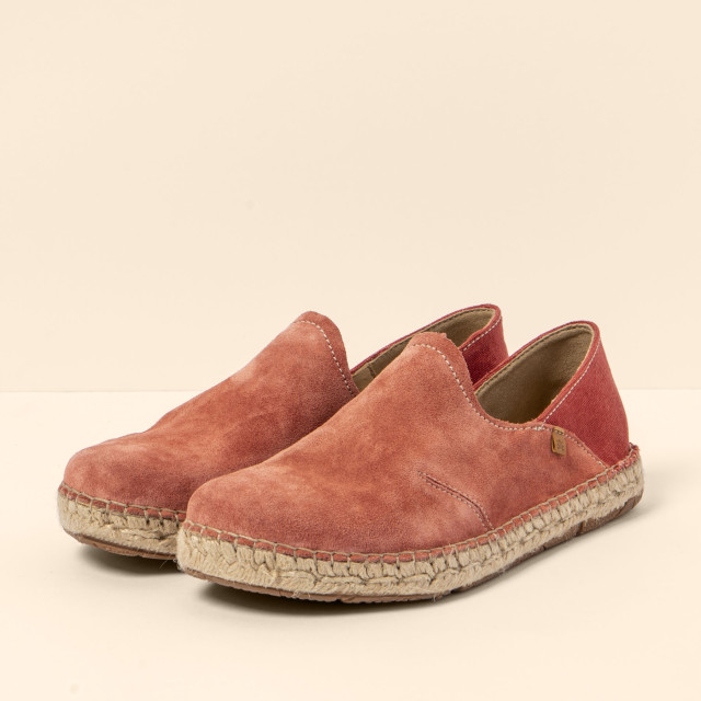 Espadrilles en daim à semelle jute - Rose - El naturalista