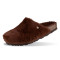 Sabots en fausse fourrure type chaussons - Marron - Futti