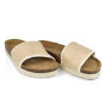 Mules plates en raphia- Beige - Futti