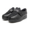 Chaussures pieds larges ajustables en cuir - Noir - Mabel Shoes