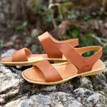 Sandales plates en cuir - Marron - El naturalista