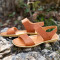 Sandales confortables plates en cuir - Marron - El naturalista