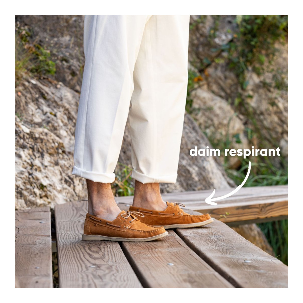 Chaussures bateau en daim - Jaune - El naturalista