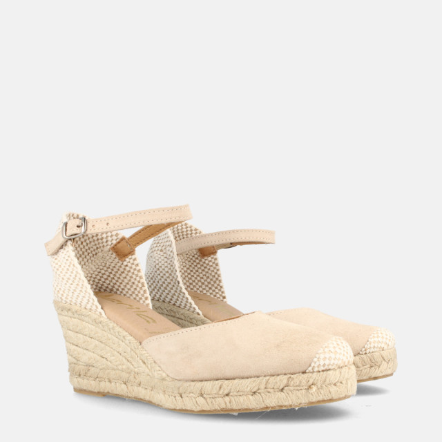 Espadrilles compensées en jute - Beige - Marila