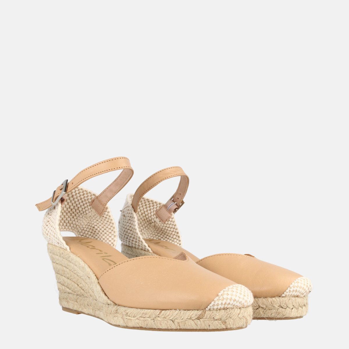 Espadrilles compensées en jute - Beige - Marila