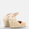 Espadrilles compensées en jute - Beige - Marila