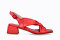 Sandales confortables à talon carré à brides croisées - Rouge - Lince