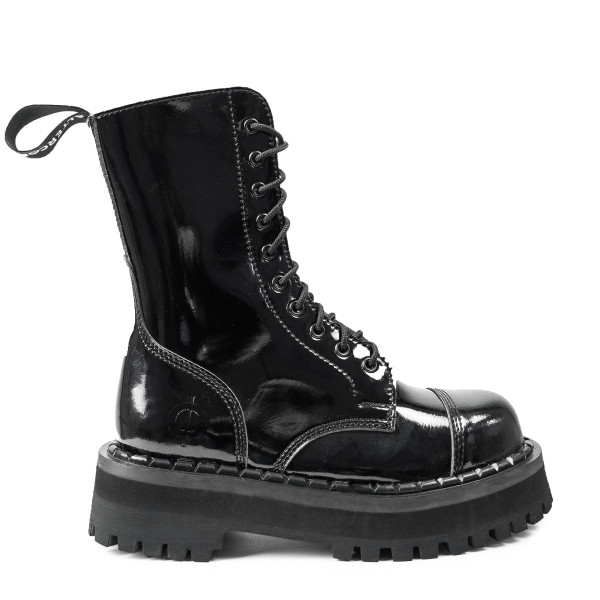 Bottines vegan à plateforme - Noir - Altercore