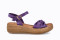 Sandales confortables compensées bride nouée - Violet - Lince