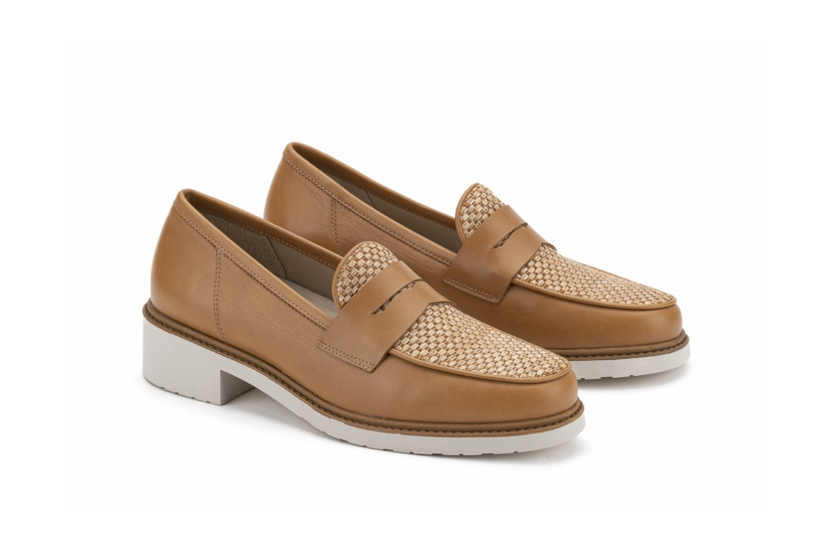 Mocassins en cuir plats - Marron - Lince