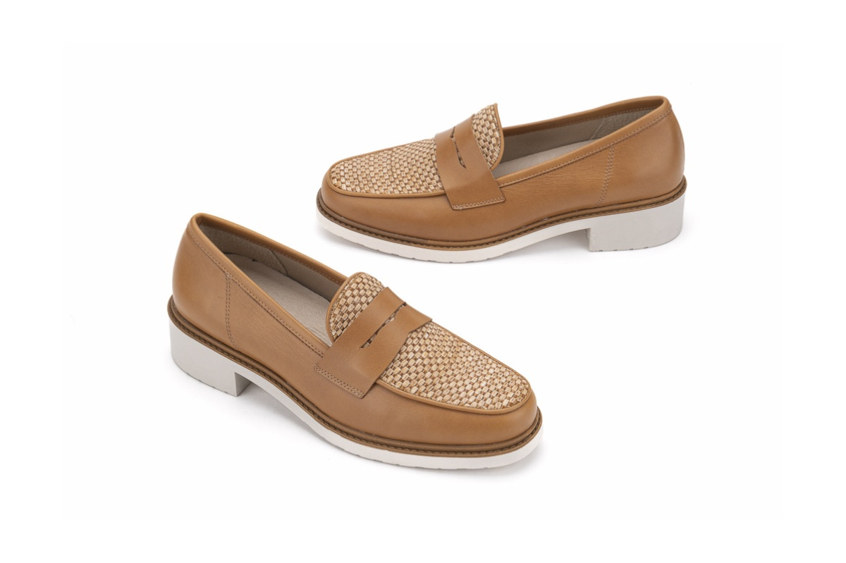 Mocassins en cuir plats - Marron - Lince