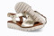 Sandales confortables compensées à brides croisées - Doré - Lince