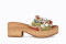 Mules à talon bottier décorations coquillages - Multicolore - Lince