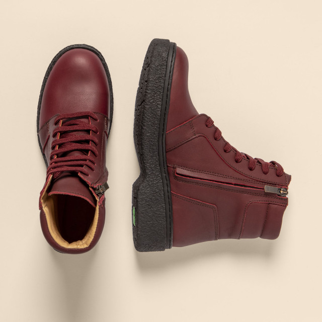 Bottines en cuir type montagne - Bordeaux - El naturalista