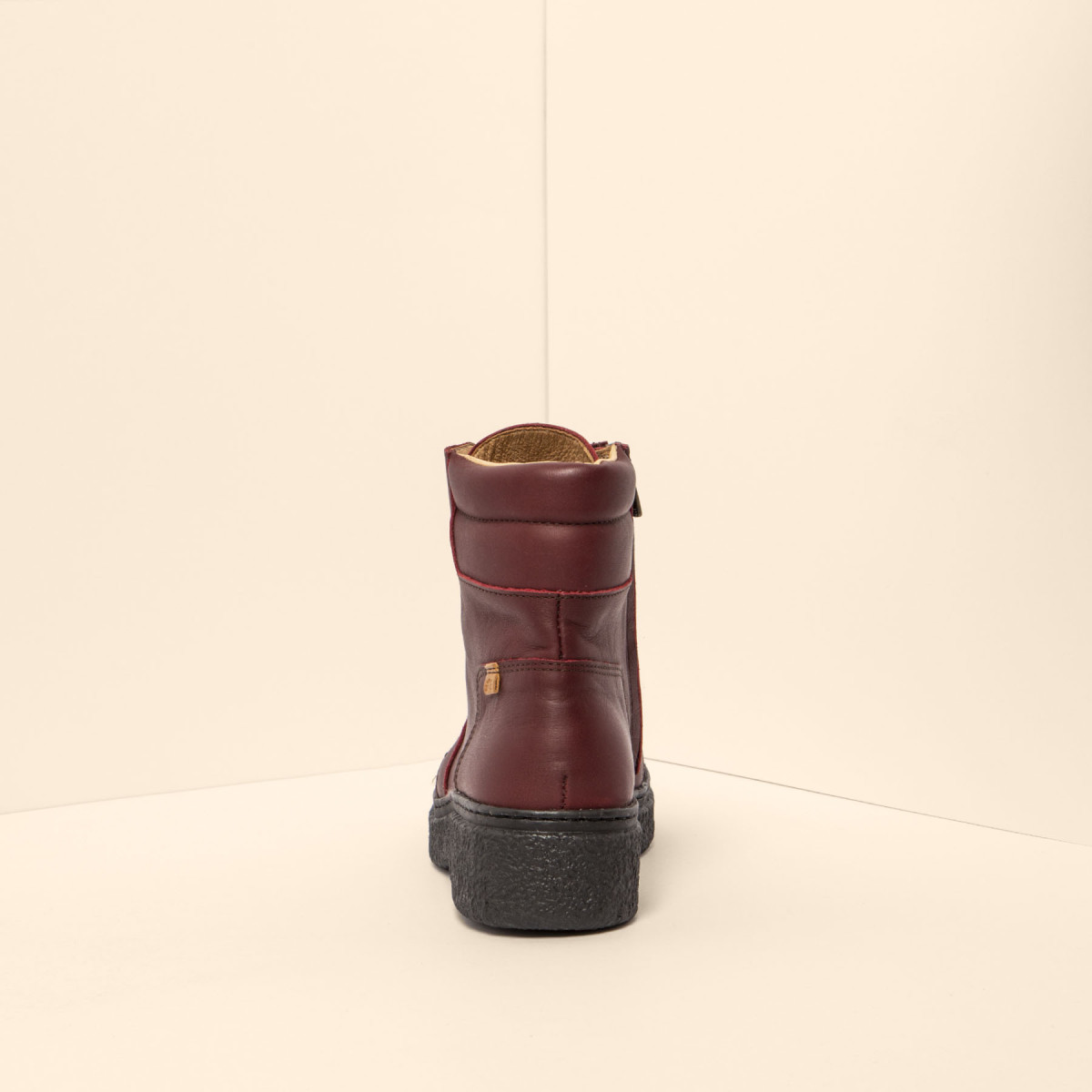 Bottines en cuir type montagne - Bordeaux - El naturalista