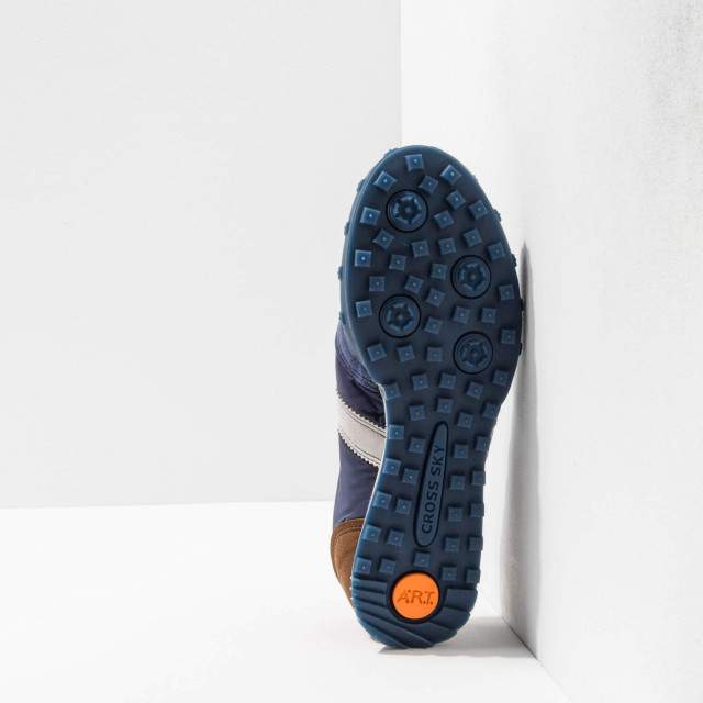 Sneakers vegan à semelles caoutchouc - Bleu - art